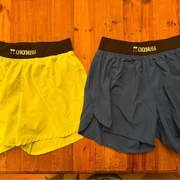 2 pair!!! Men’s Green Blue Running Shorts CHICKNLEGS - Picture 5 of 5